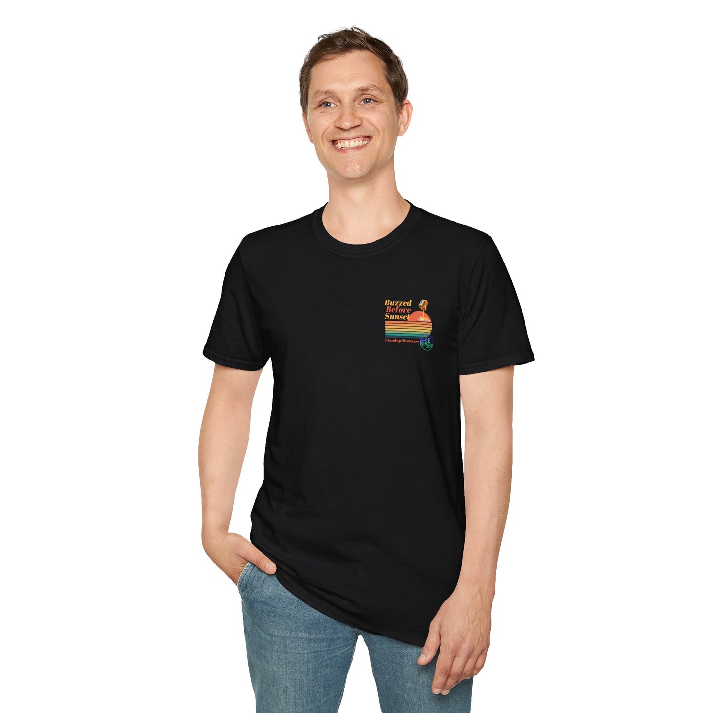 Buzzed Before Sunset Unisex T-Shirt (Rise Comedy)