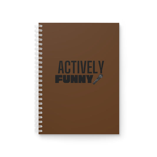 Actively Funny Spiral Notebook — Comedian Microphone Journal
